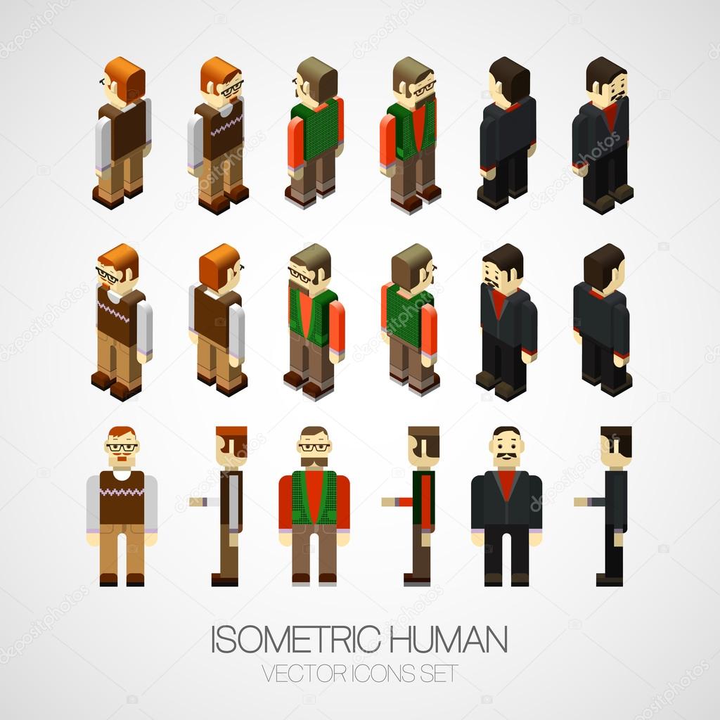 Isometric human set