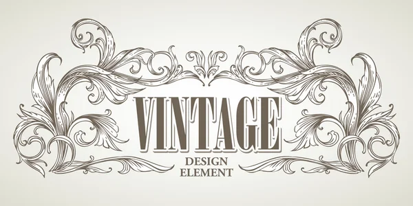 Elementos de diseño vintage. Tarjeta retro. Ilustración vectorial — Vector de stock