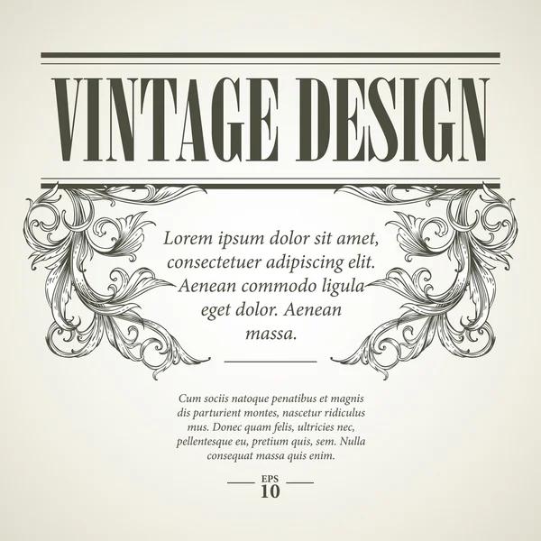 Elementi di design vintage — Vettoriale Stock