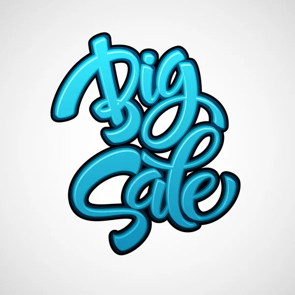 Big Sale Inscription. Calligraphie. Des lettres. Illustration vectorielle — Image vectorielle