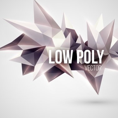 Low poly triangular background. Design element. Vector illustration clipart