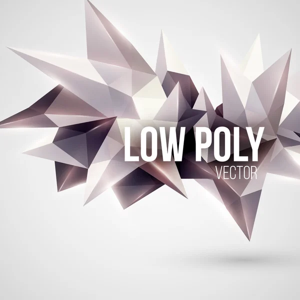 Low poly trójkątny tło. Element projektu. Ilustracja wektorowa — Wektor stockowy