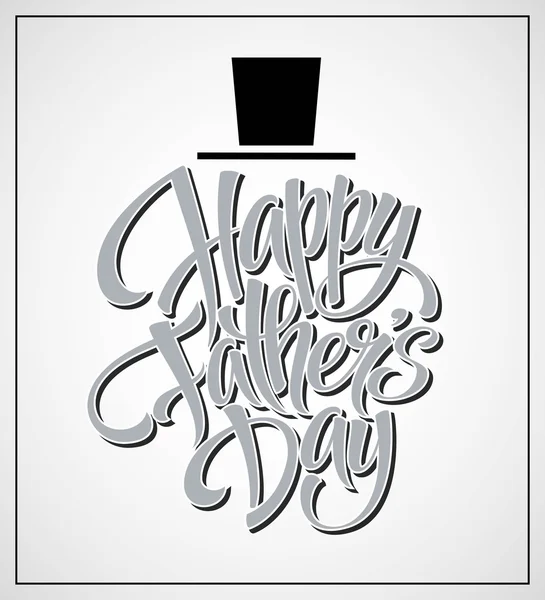 Happy Fathers Day. Hand belettering kaart. Vectorillustratie — Stockvector