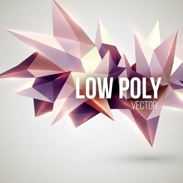 Low poly trójkątny tło. Element projektu. Ilustracja wektorowa — Wektor stockowy