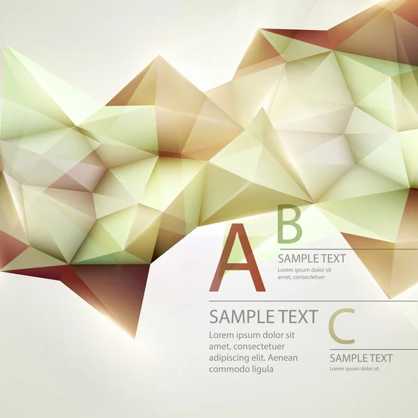 Low poly triangular background. Infographics template. Vector illustration — Stock Vector