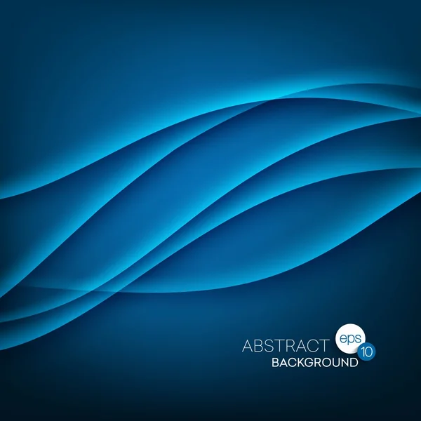 Abstract blue wave background. Vector illustration — Stock Vector