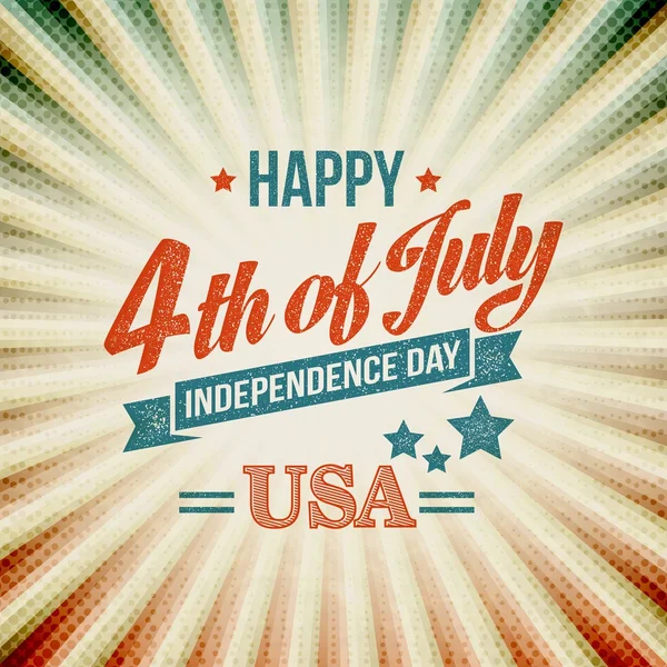 Independence Day typography card. Vector illustration — Stock Vector