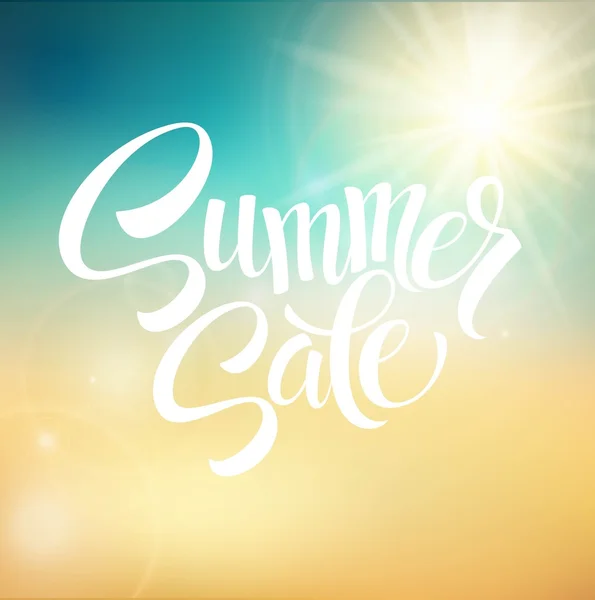 Summer Sale, sfondo sfocato. Illustrazione vettoriale — Vettoriale Stock
