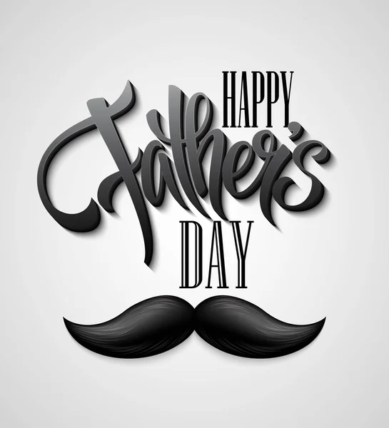 Tarjeta de bigote del Día de los Padres Feliz . — Vector de stock