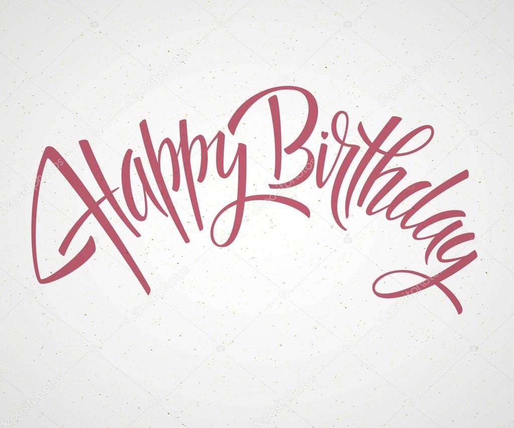 Vintage Happy Birthday Typographical Background