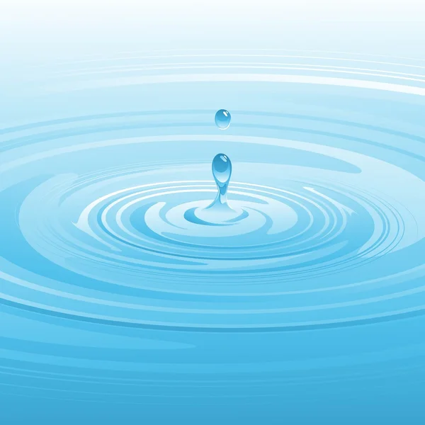 Falling water drop. Vector illustration — Stock Vector