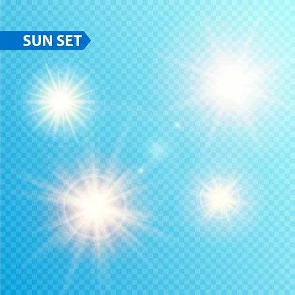 La collezione Sun Burst. Illustrazione vettoriale — Vettoriale Stock