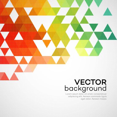 Color geometric background with triangles. Vector illustration  clipart