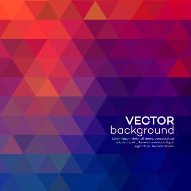 Soyut kırmızı üçgen arka plan. Vektör çizim