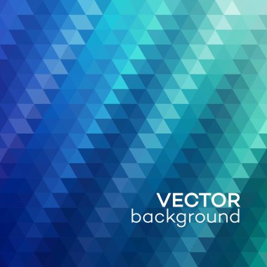 Mavi üçgen şekillerden oluşan soyut arkaplan