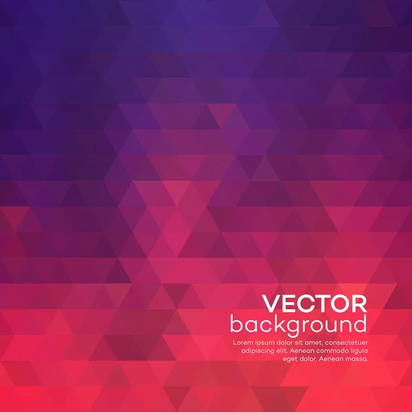 Fondo abstracto del triángulo rojo. Ilustración vectorial — Vector de stock