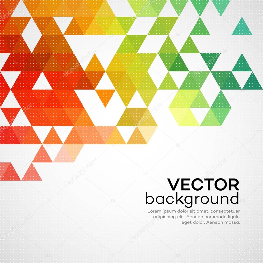 Color geometric background with triangles. Vector illustration 