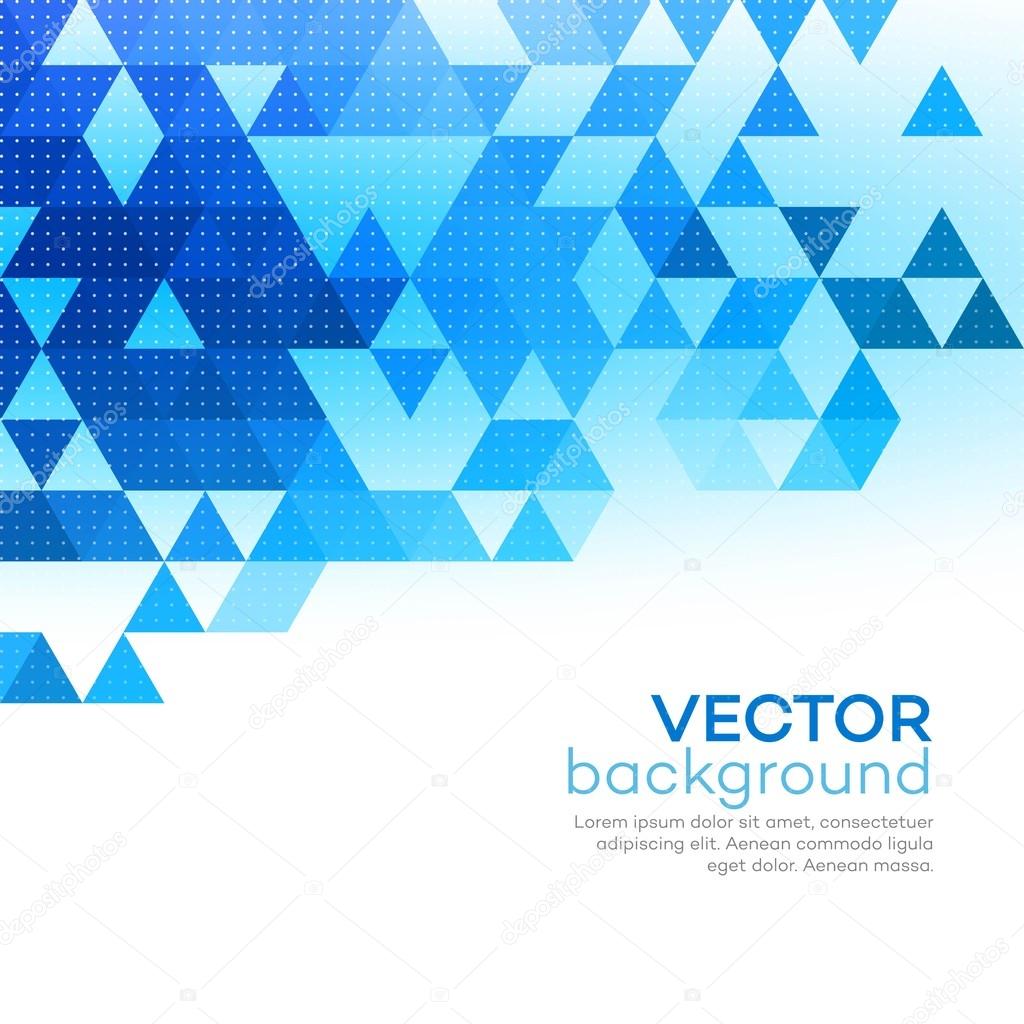 Abstract background made up of blue triangular shapes