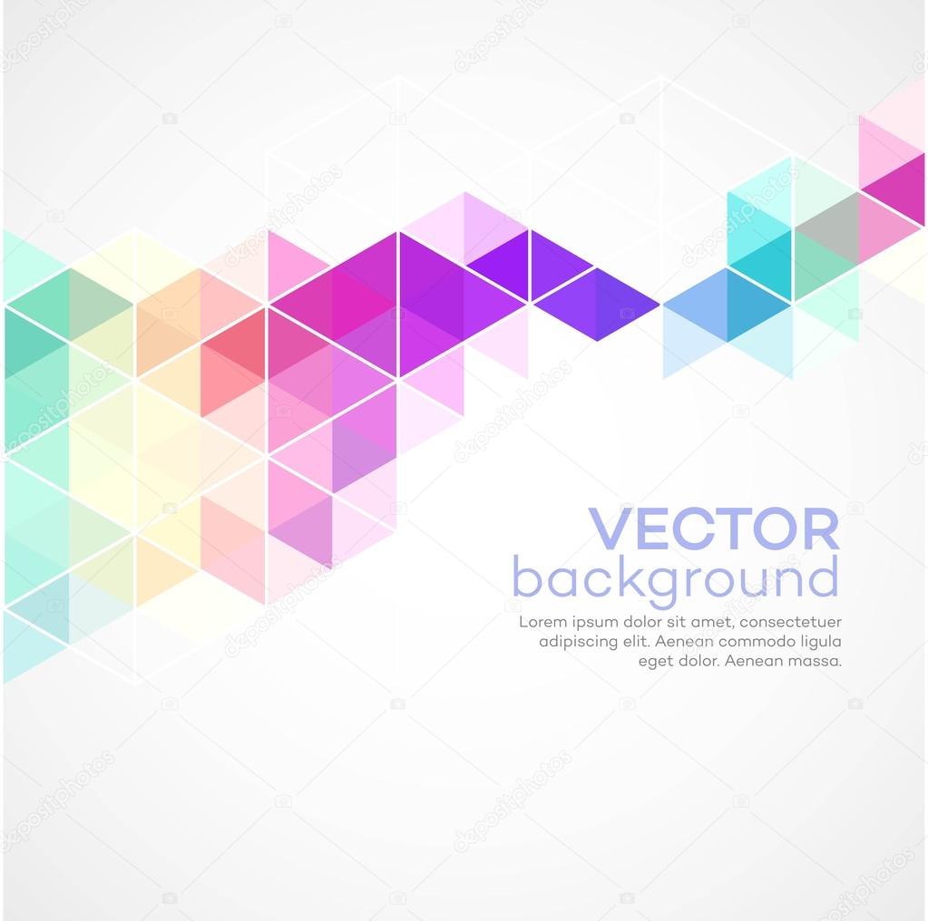 Color geometric background with triangles. Vector illustration 