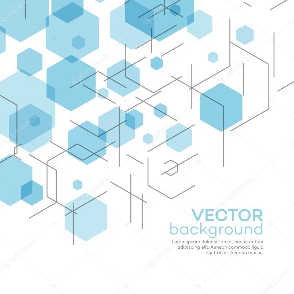 Abstract background with hexagons. Vector illustration