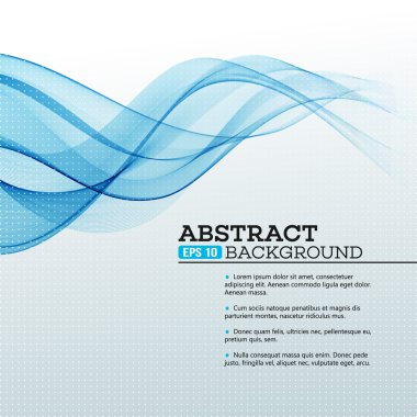 Blue Abstract waves background. Vector illustration