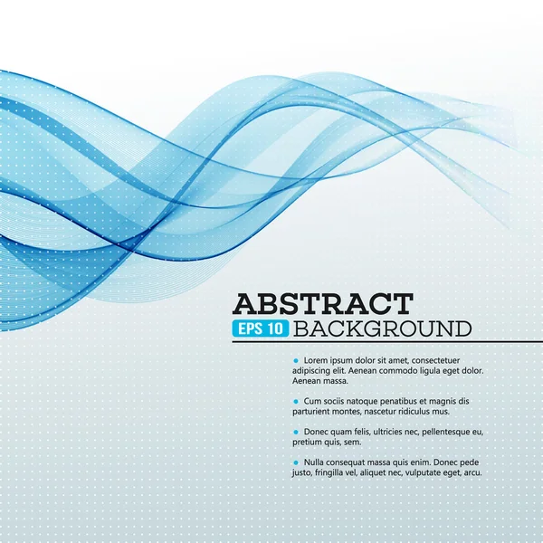 Blue Abstract waves background. Vector illustration — ストックベクタ