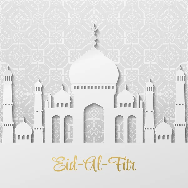 Eid al fitr. eid mubarak. Vektorhintergrund — Stockvektor