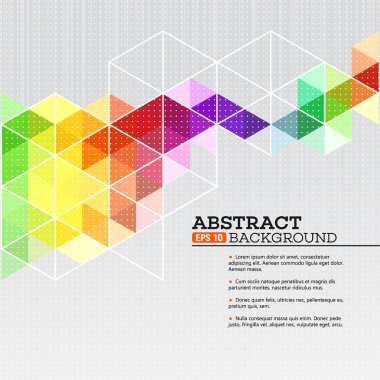 Color geometric background with triangles. Vector illustration 