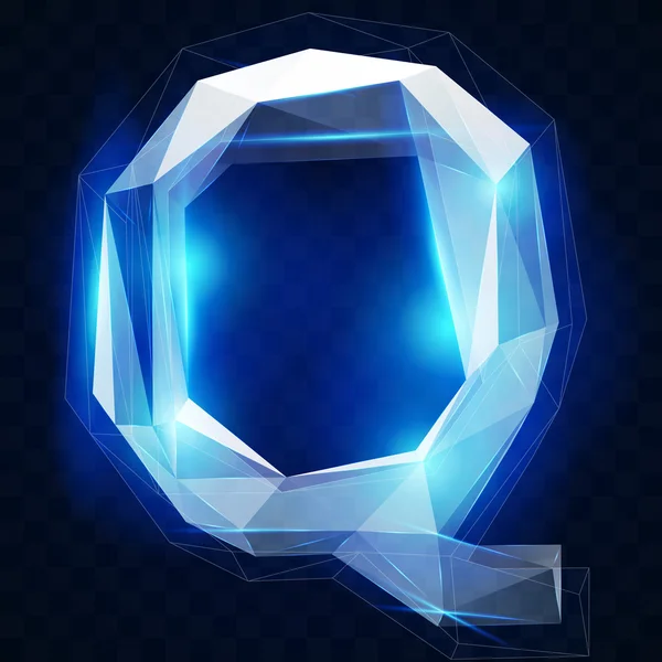 Alphabet cristal. Type de vecteur — Image vectorielle