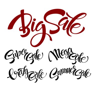 Vektör satış harflerle ayarla