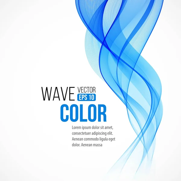 Abstract background with blue wave. Vector illustration — Stock Vector