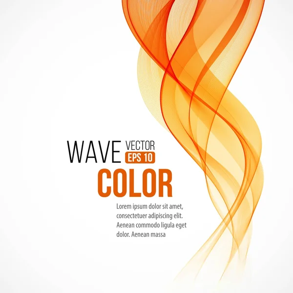 Abstract arange wave design element. Vector illustration — Stock Vector