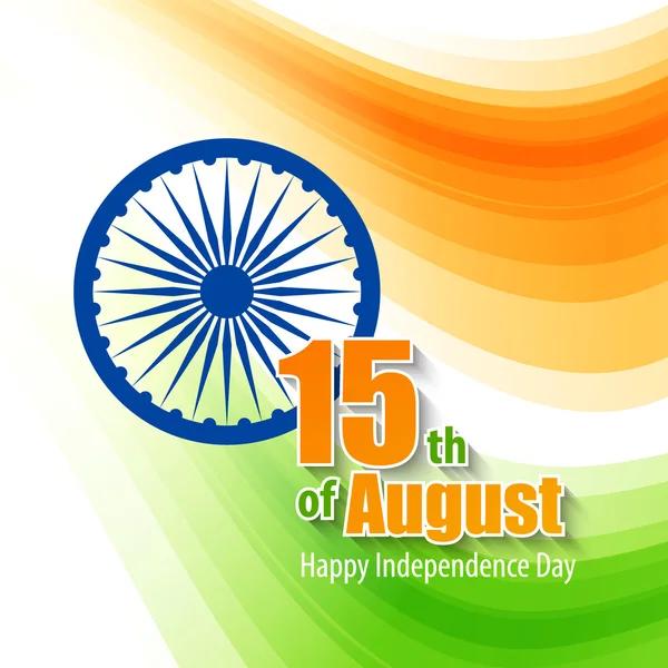 Concepto del Día de la Independencia india creativa. Ilustración vectorial — Vector de stock