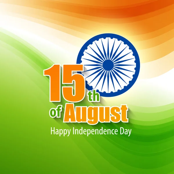 Concept de fête créative de l'indépendance indienne. Illustration vectorielle — Image vectorielle