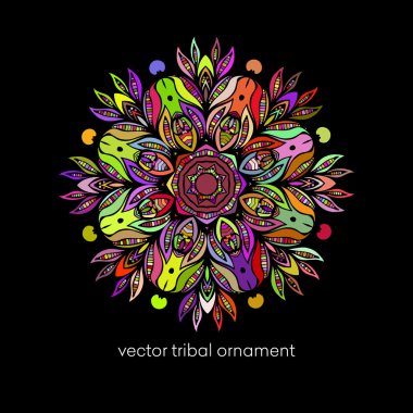 Mandala. Etnik dekoratif öğeler. Vektör çizim