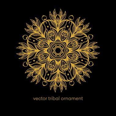 Mandala. Etnik dekoratif öğeler. Vektör çizim