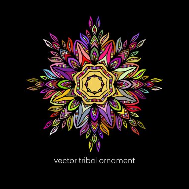 Mandala. Etnik dekoratif öğeler. Vektör çizim