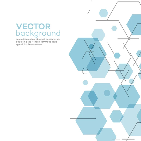 Abstract background with hexagons. Vector illustration — Stock Vector