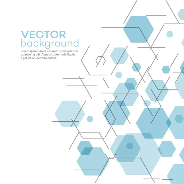 Fondo abstracto con hexágonos. ilustración vectorial Vector De Stock