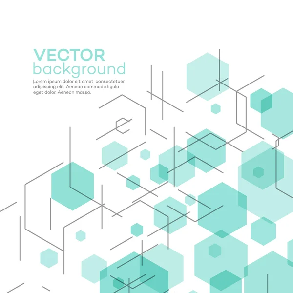 Abstrakt bakgrund med hexagoner. vektor illustration — Stock vektor