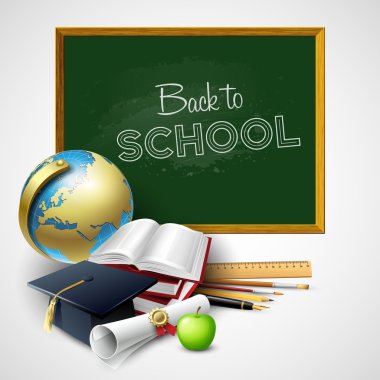 geri okul arka plan için. vektör çizim