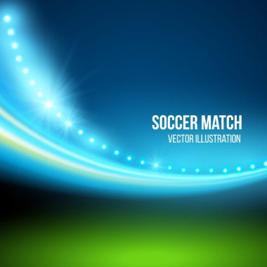 Futbol Maç, stadyum. Vektör çizim