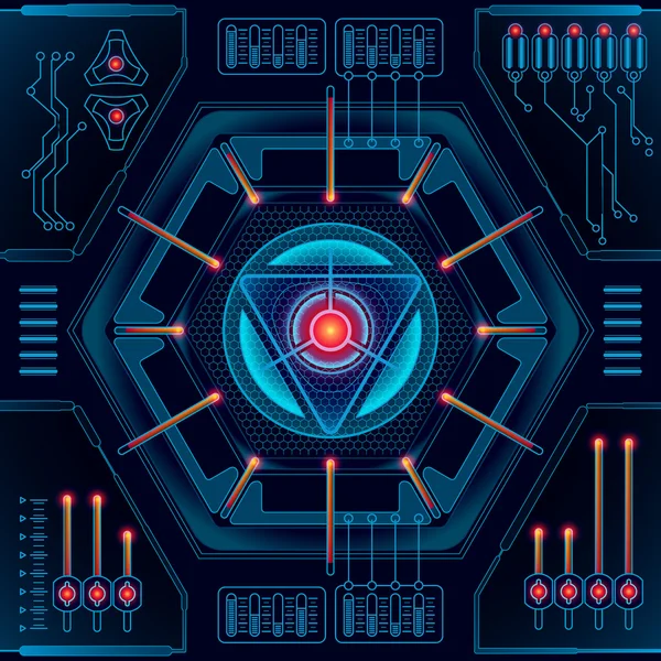 Résumé du concept technologique futur. Illustration vectorielle — Image vectorielle