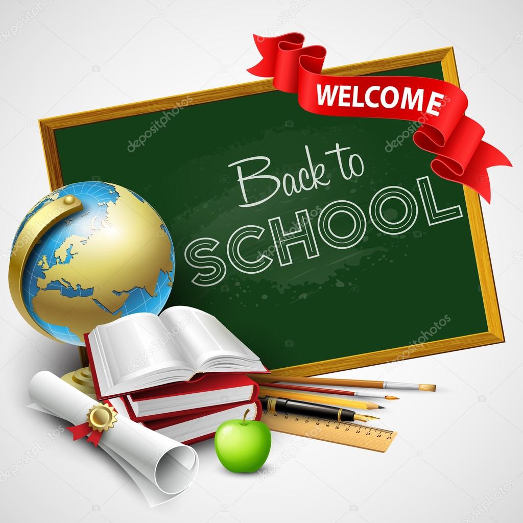 Back to school  background. Vector illustration