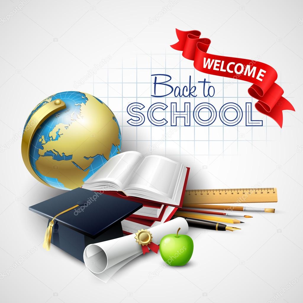 Welcome back to school. Vector illustration