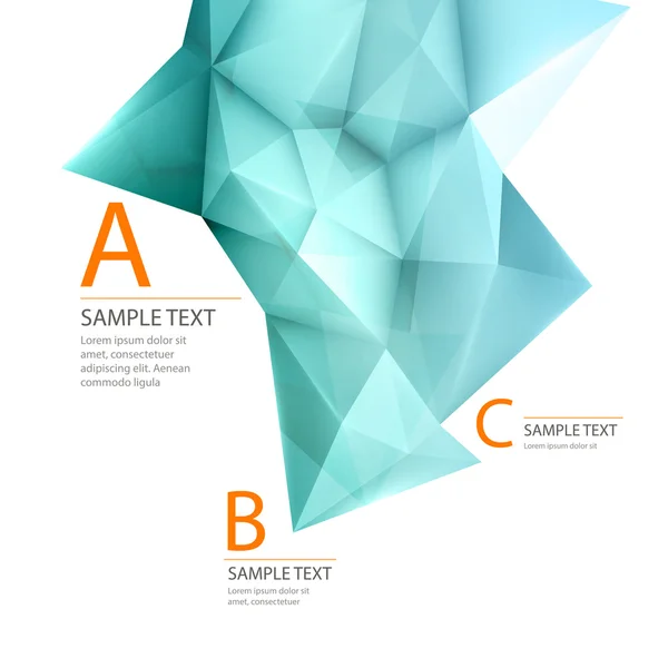 Abstrakte 3D-Dreieck geometrischer Hintergrund — Stockvektor