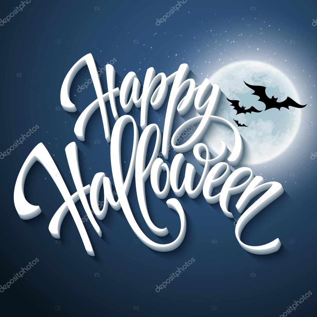 Happy Halloween message design background. Vector illustration