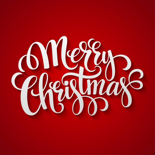 Merry Christmas belettering ontwerp. Vectorillustratie — Stockvector