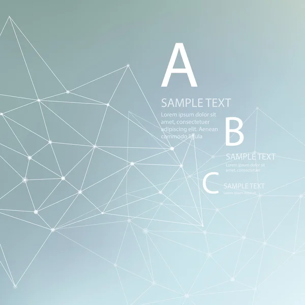 Sfondo astratto con concetto di connessione. Illustrazione vettoriale — Vettoriale Stock