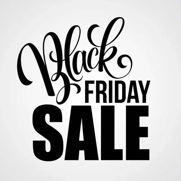 Vente Black Friday Calligraphic Design. Illustration vectorielle — Image vectorielle